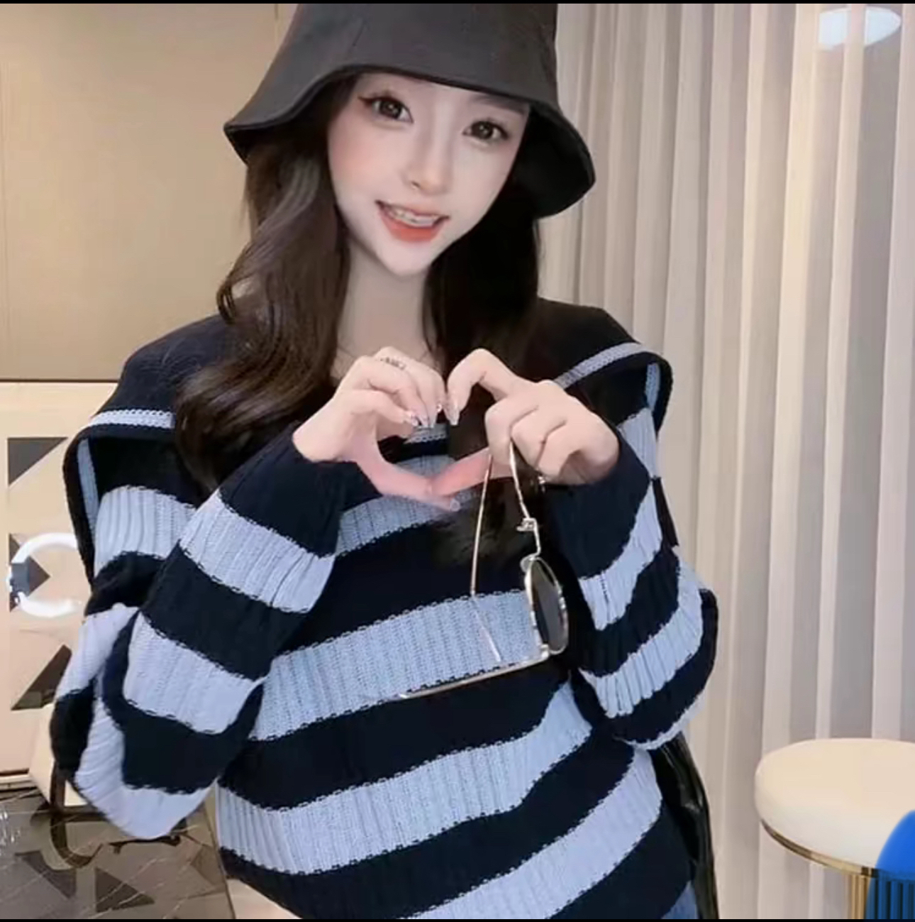 254 海军领条纹毛衣B25-1