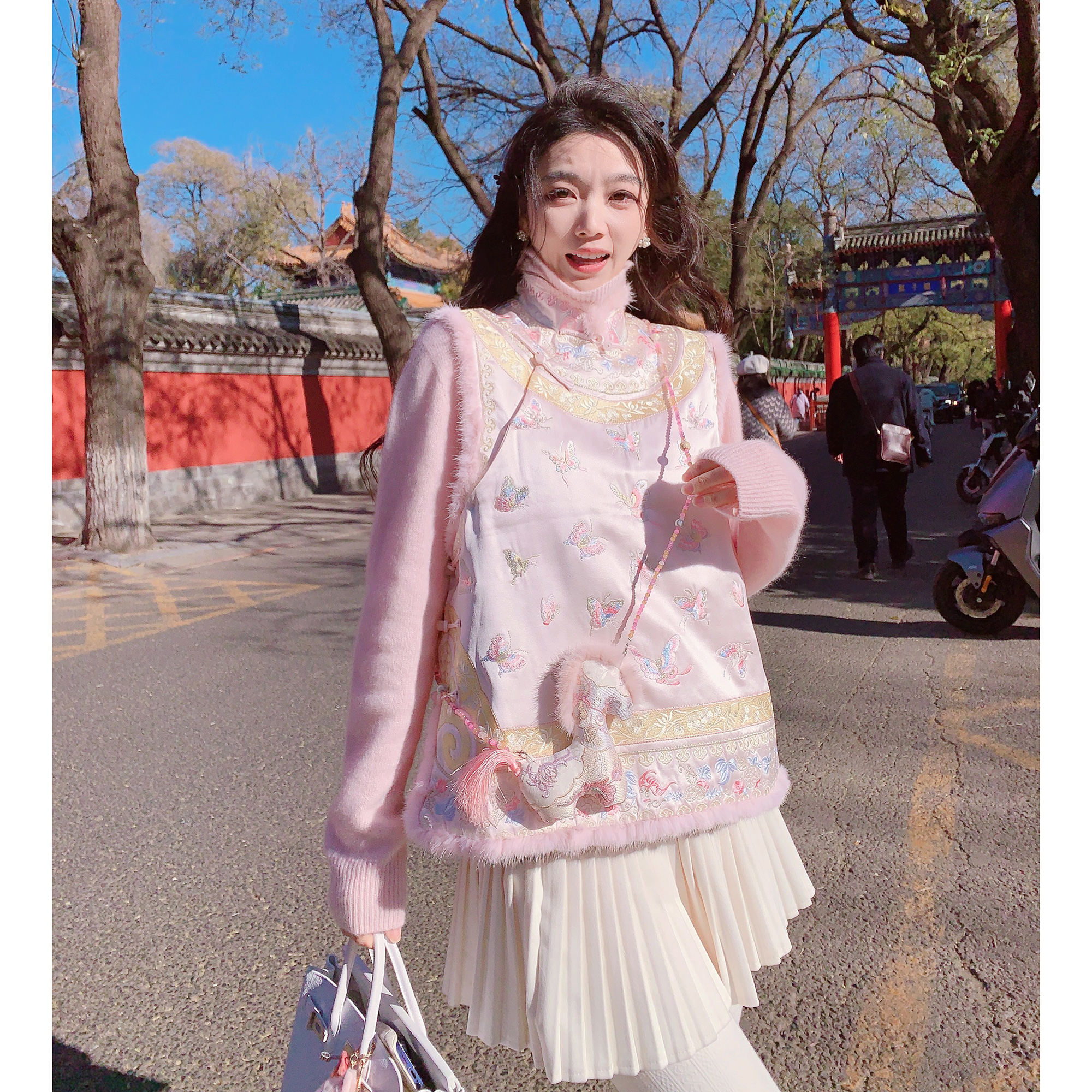 MissLuxury【蝴蝶仙子】国风新中式真丝马甲外套女新年款