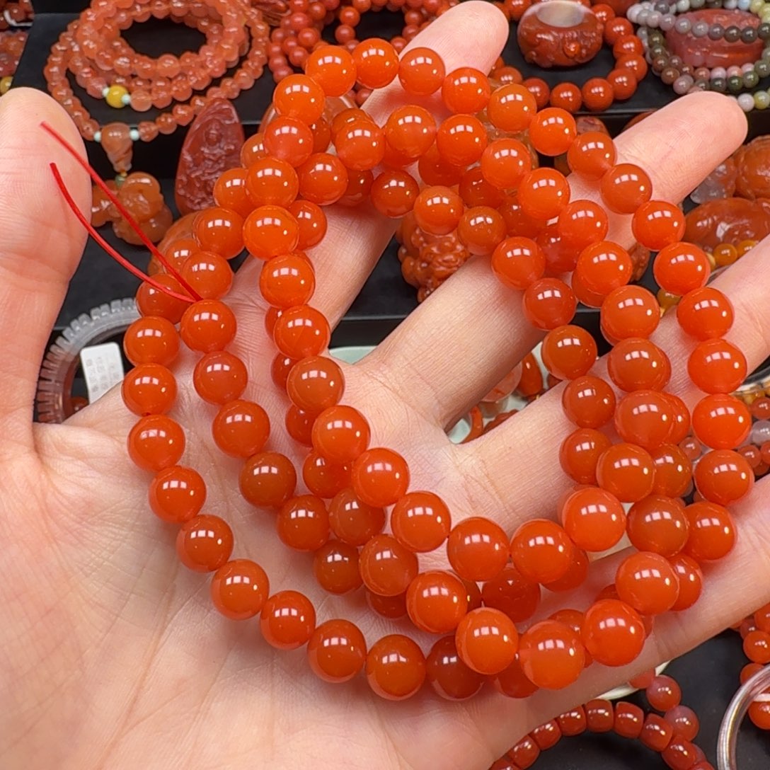 南红玛瑙未镶嵌手串8mm