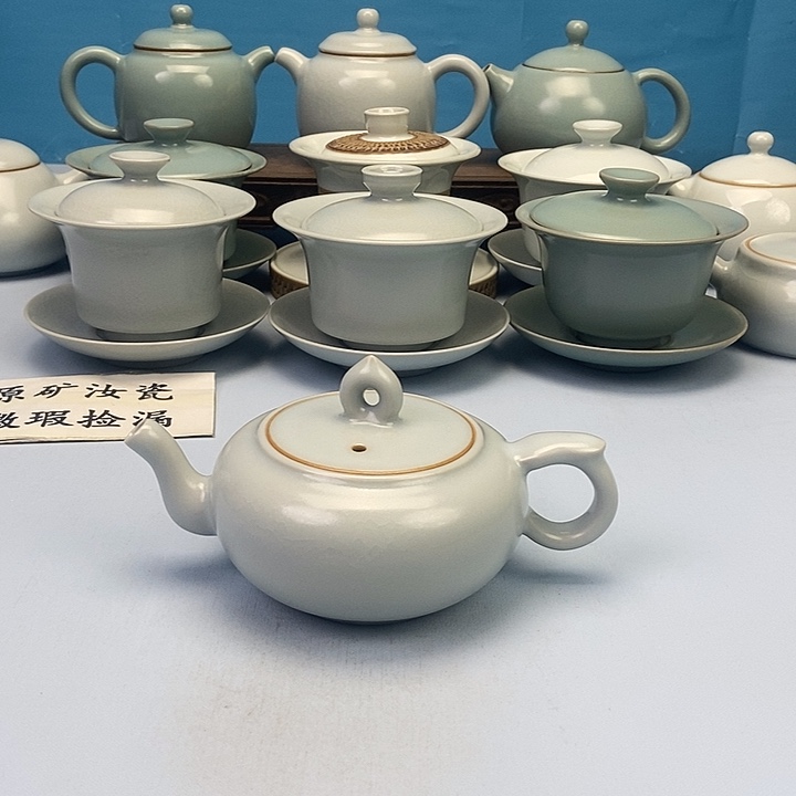 壶仿古月白井兰壶原矿原釉原产地