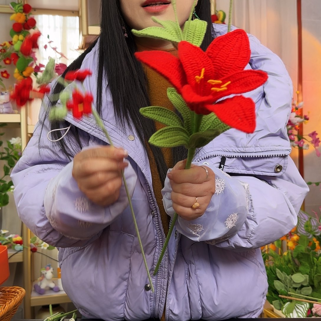 手工钩织设计花束