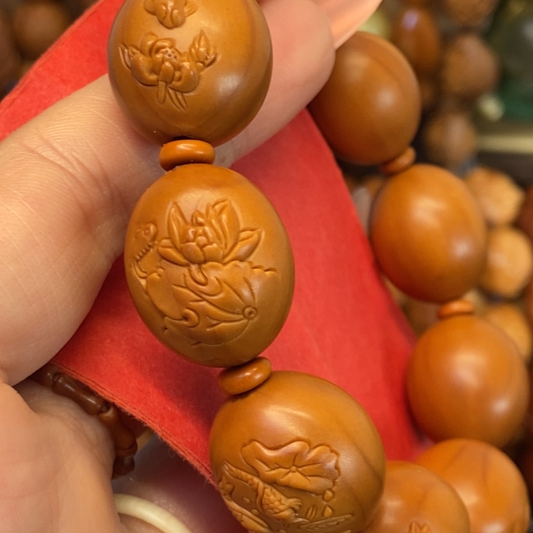 手串/手链橄榄核荷叶鱼油核1.8