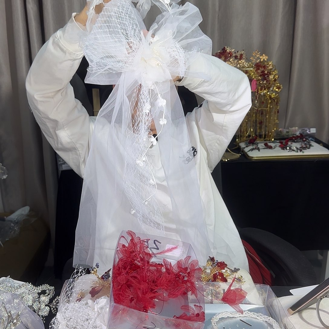 布艺合金新娘头饰18号