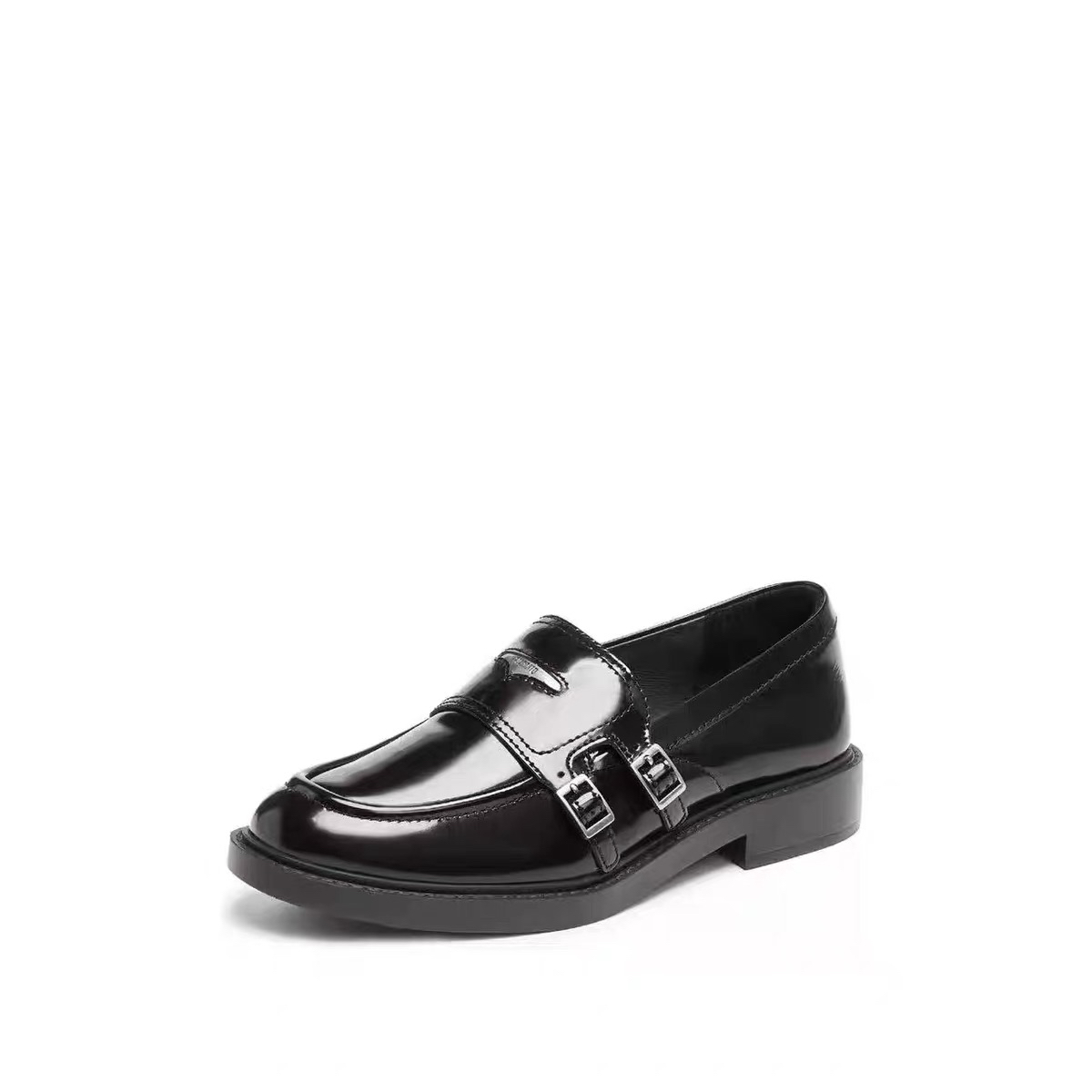 071百搭女士复古乐福鞋胶粘秋季英伦风粗跟英伦圆头FI03