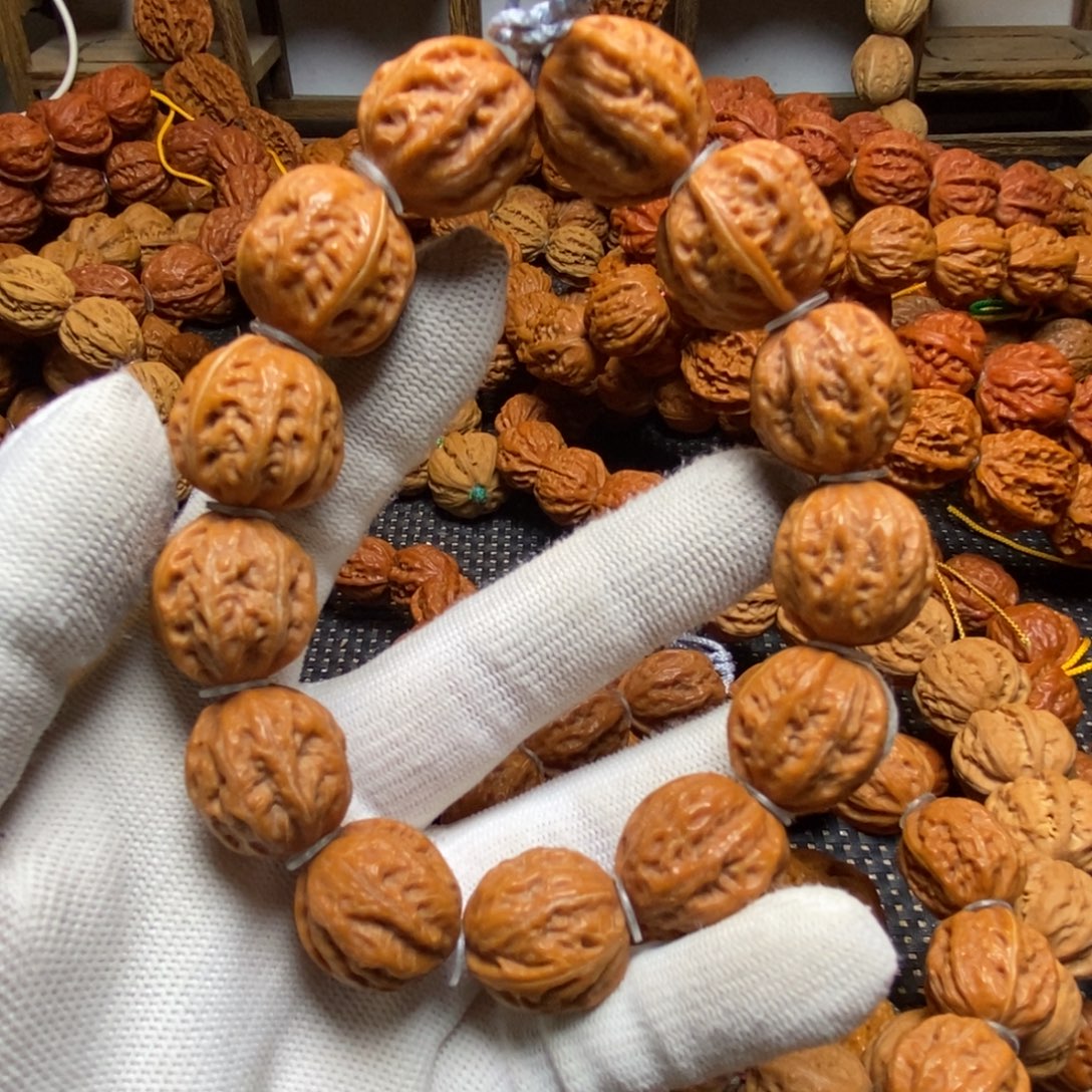 文玩核桃手串粗筋八棱