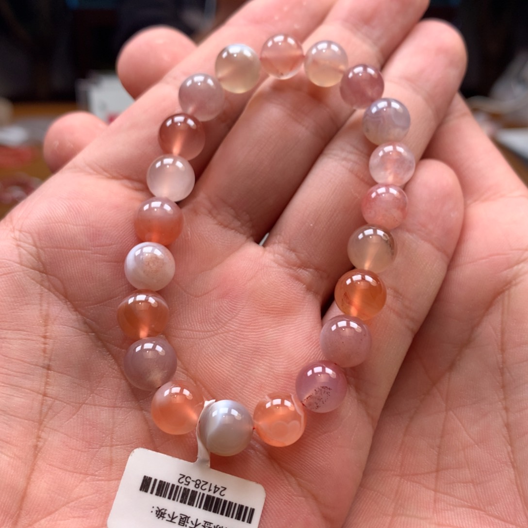 南红玛瑙单圈未镶嵌9mm➕冰飘