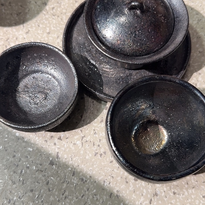 一***次全手工制作精品盖碗一套54