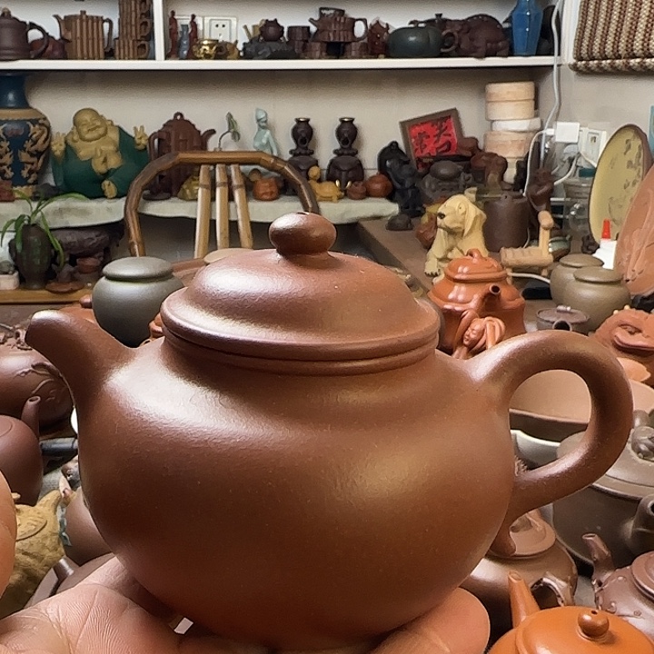 底槽青茶壶原矿紫砂全手工