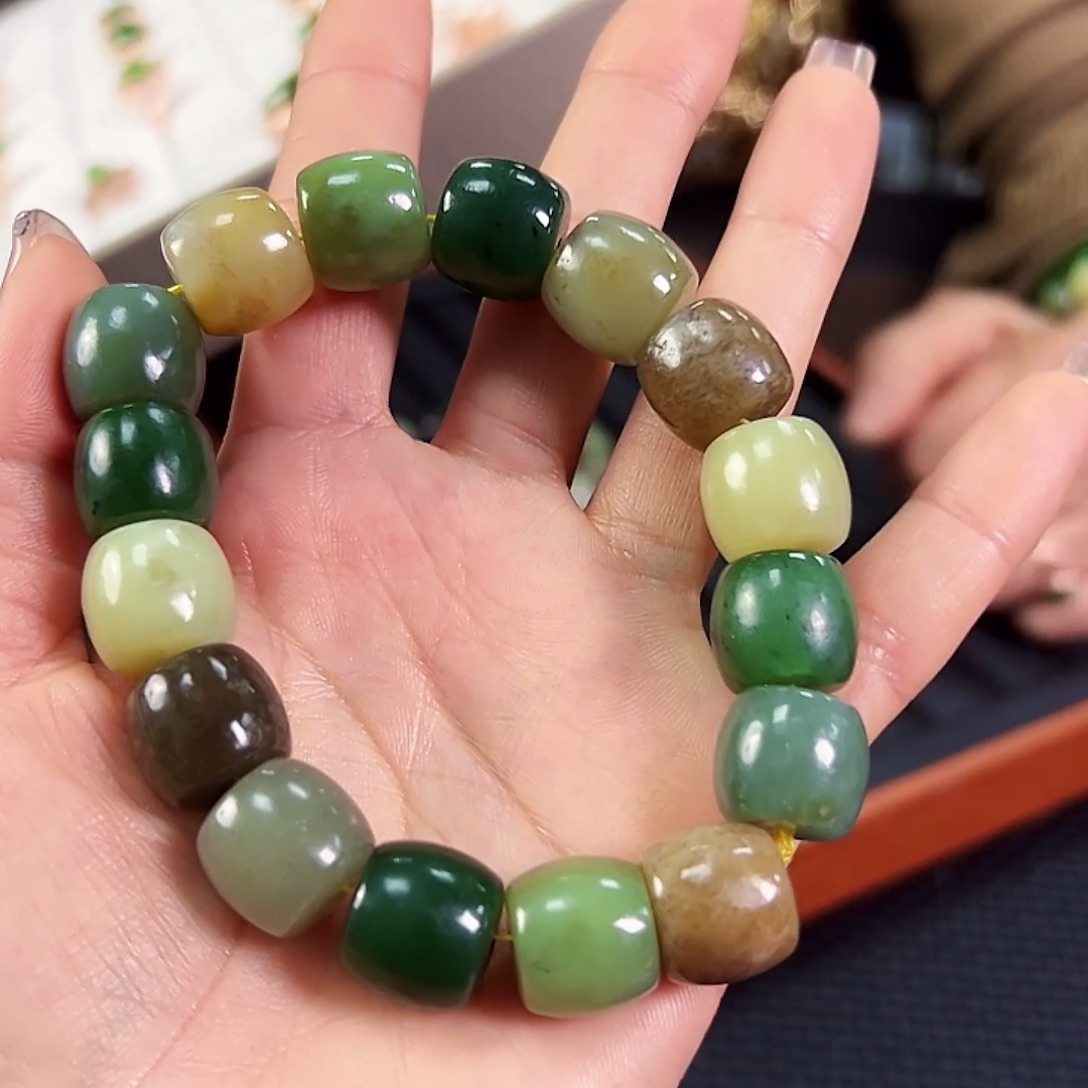 和田玉未镶嵌手链卡14