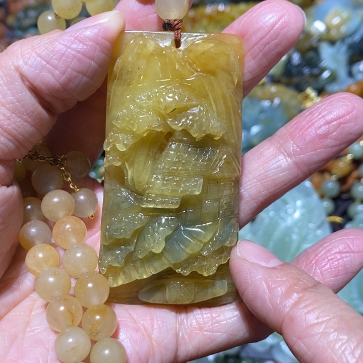 岫玉岫玊吊坠未镶嵌