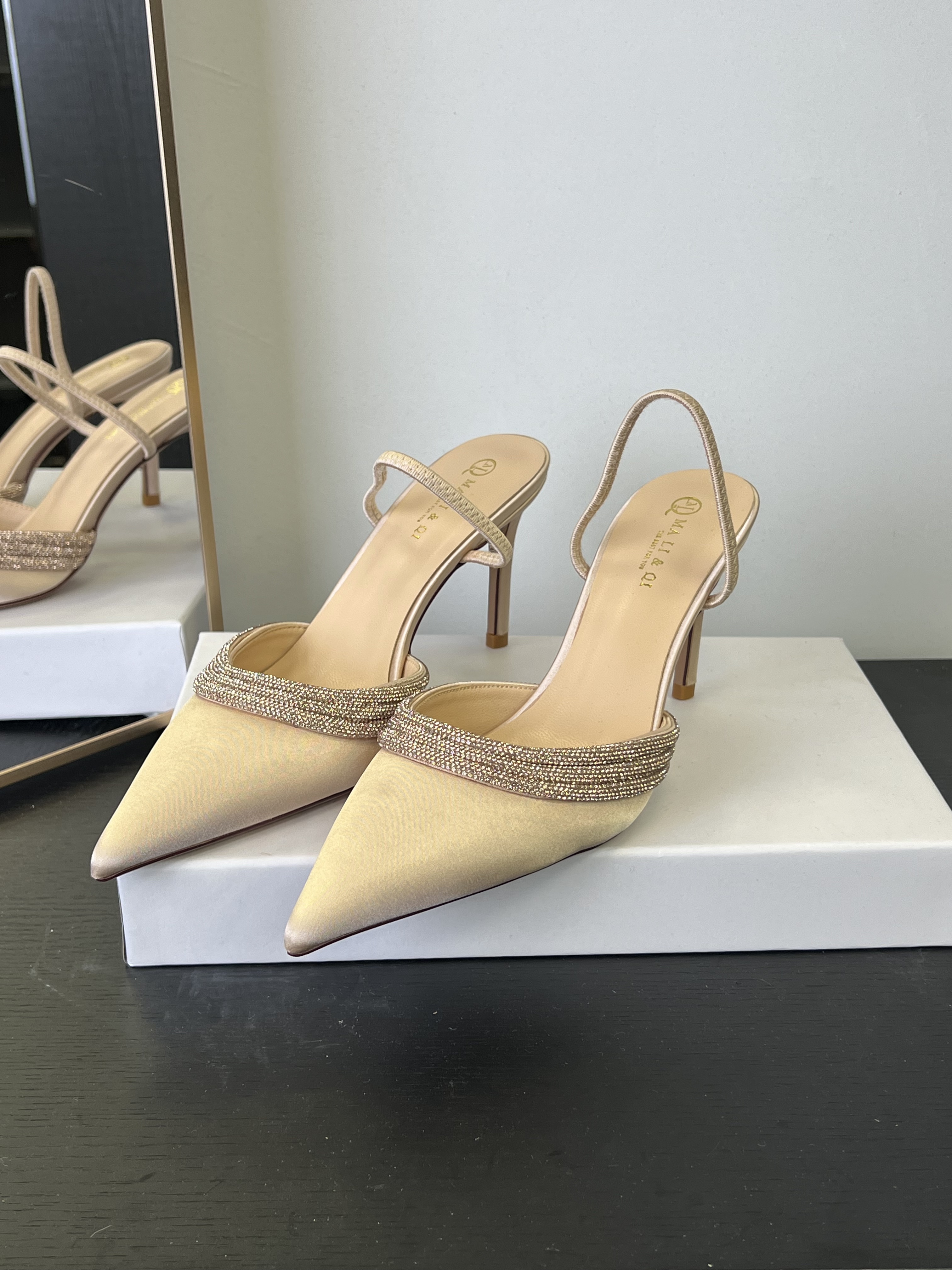 （8厘米）067-68杏色细跟高跟鞋时尚舒适