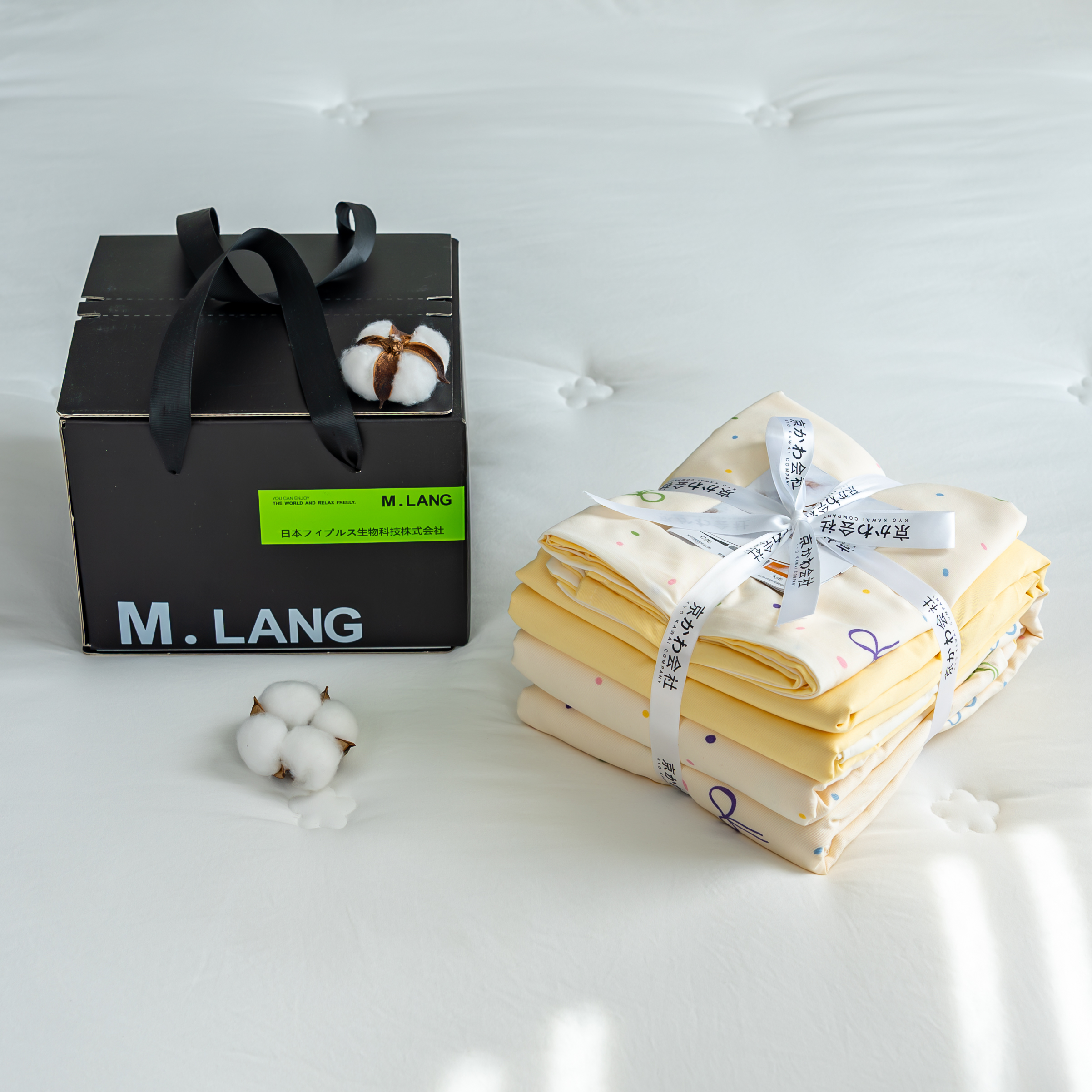 【M.LANG】A类有氧针织双层纱四季简约四件套 甜梦