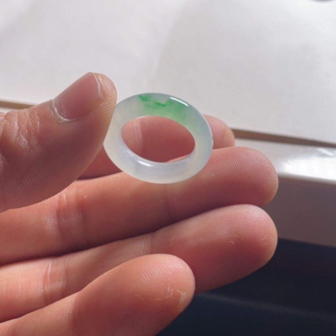 【闪购商品】定制翡翠未镶嵌成品戒棒12号