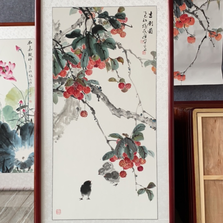 孙艺群老师纯手绘作品：带框123×63厘米