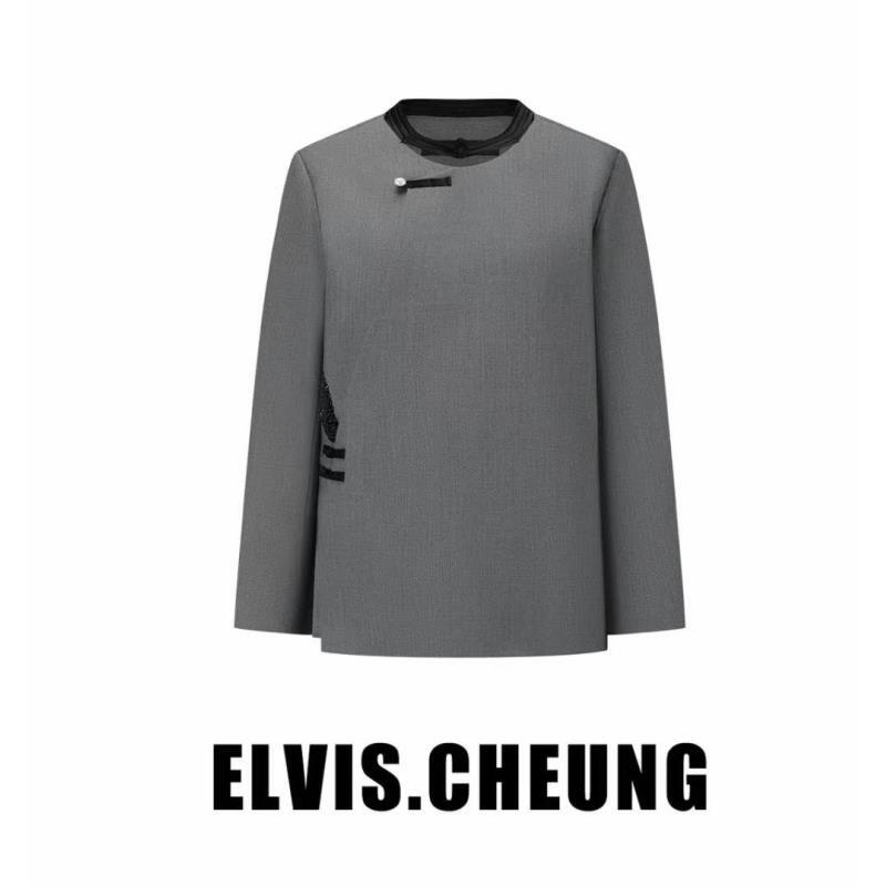 【张羽推荐】ELVIS.CHEUNG蒋云2025精纺喜上眉梢盘扣领中式外套