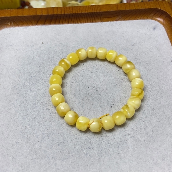 蜜蜡未镶嵌裸石手串