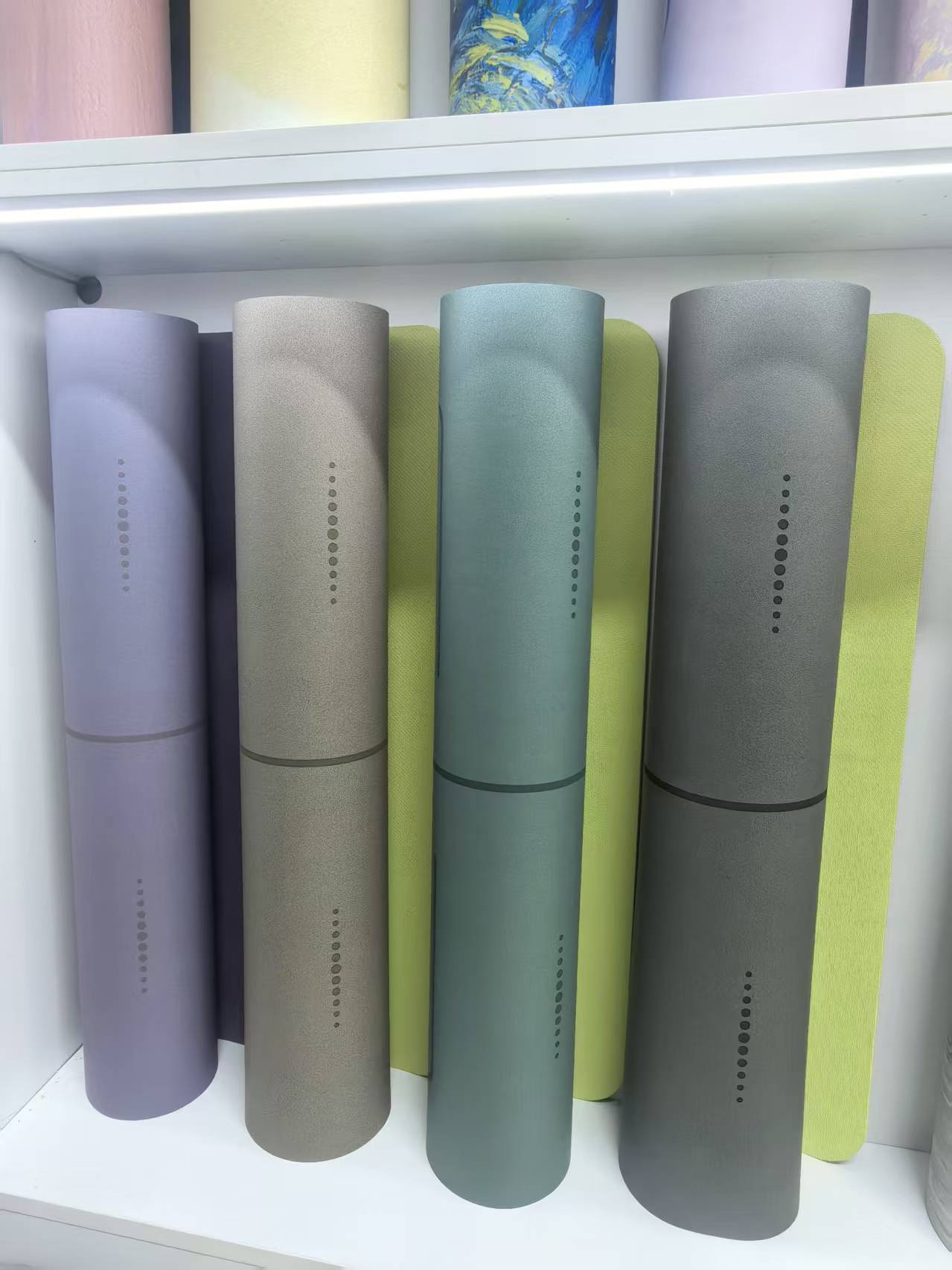 80宽马来西亚定制彩底椰壳天然橡胶瑜伽垫尾单专业瑜伽垫