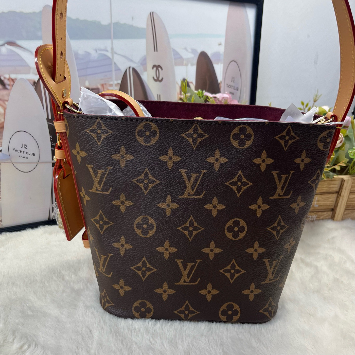99新 LouisVuitton/路易威登 老花all inbb手提包