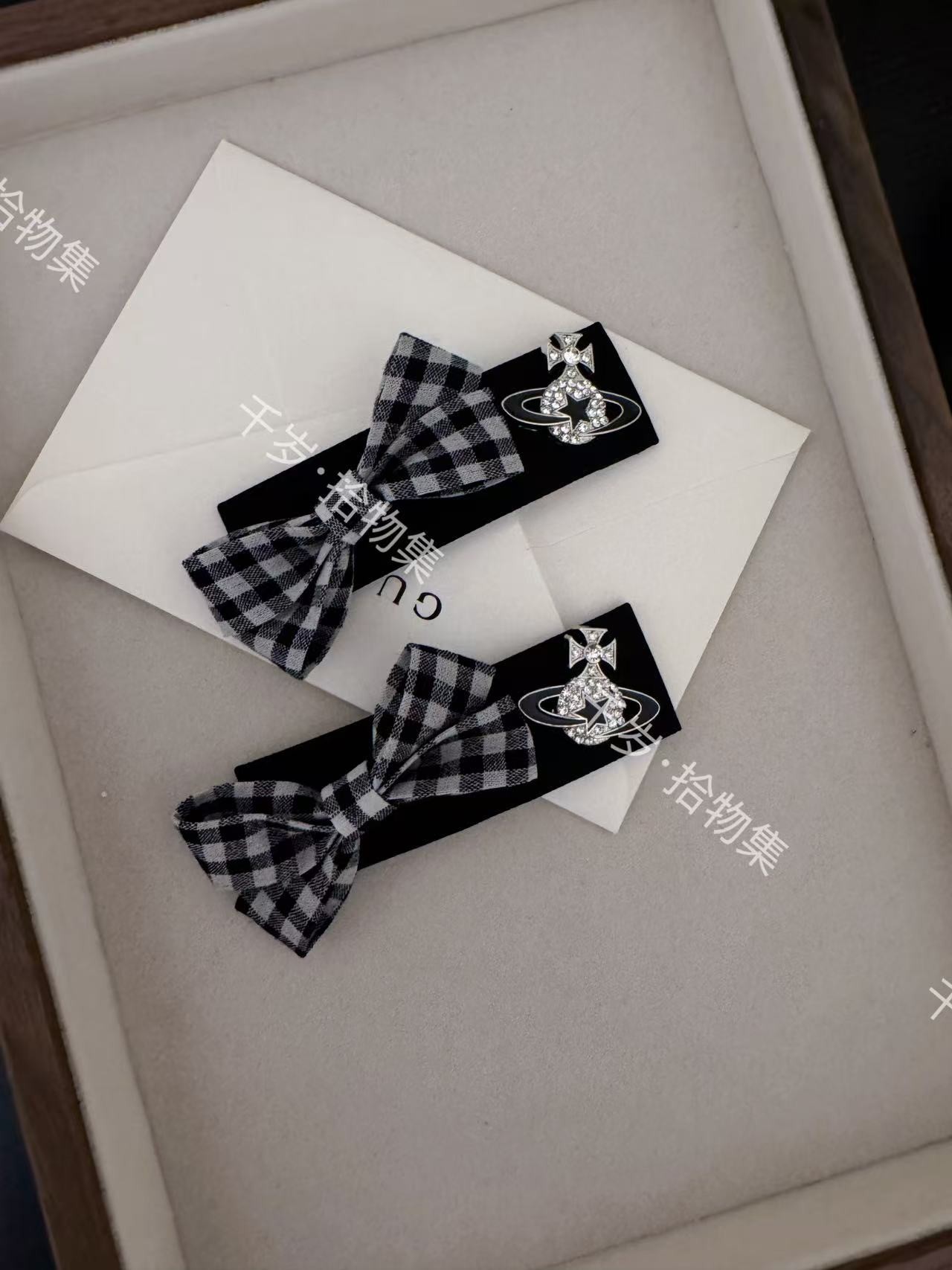 韩式黑色星球发饰BB夹2个装E25