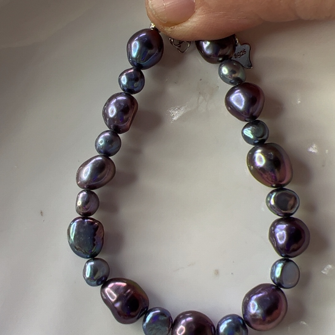 淡水珍珠手绳合金