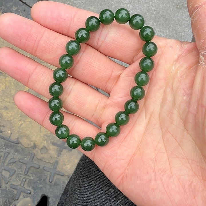 和田玉（碧玉）未镶嵌手链