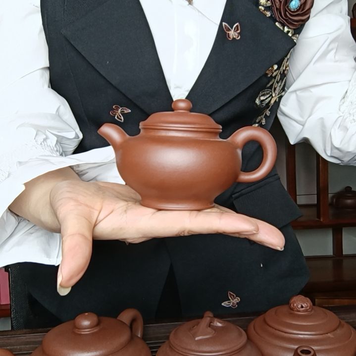 紫砂茶壶南**战原矿红皮龙