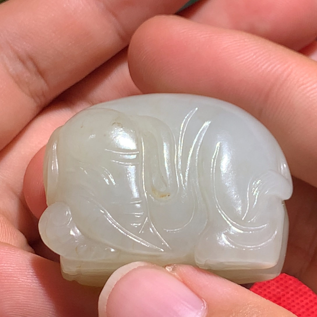 明***哥未镶嵌和田玉（糖玉）挂件