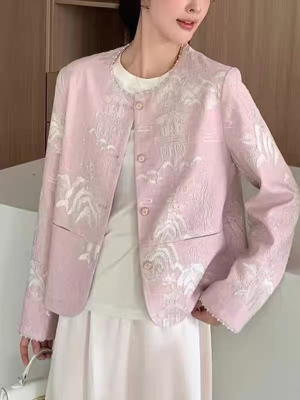 早春气质女装韩版衬衫新中式外套