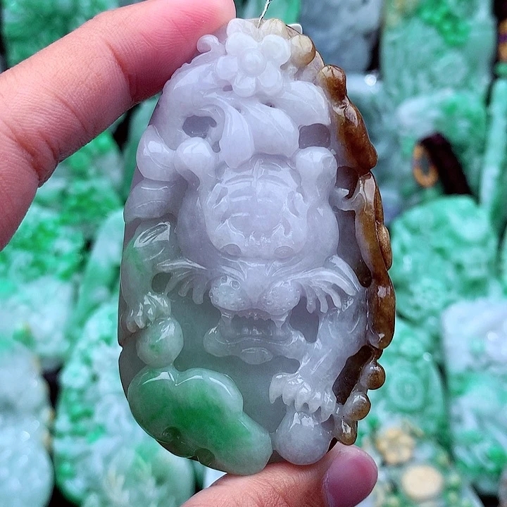 天然A货翡翠下山虎