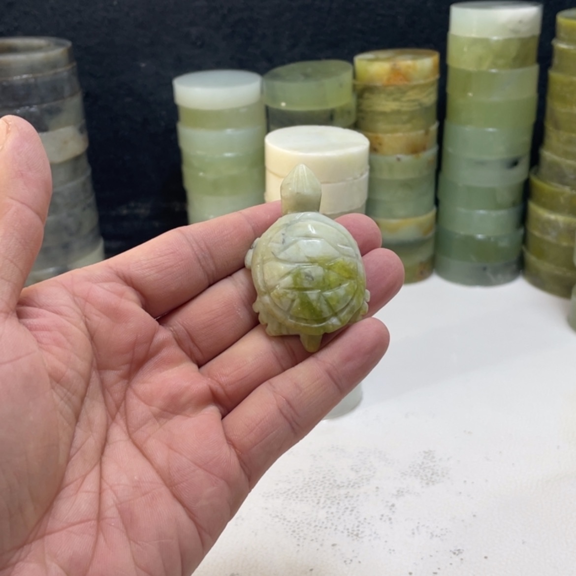 【闪购商品】蛇纹石玉珠宝半成品未镶嵌