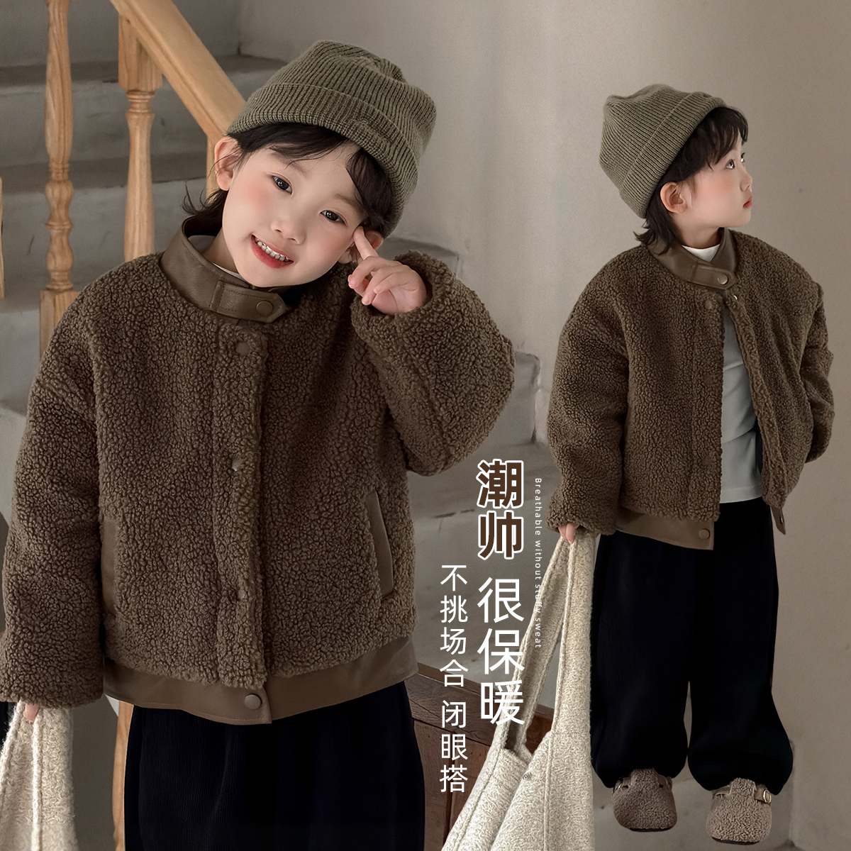 男童加厚外套秋冬款2025新款秋冬装儿童潮 BDD26121 悠悠童话童装