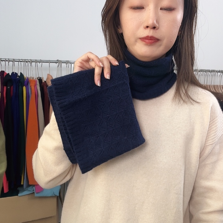 纯羊绒藏青色脖套0000