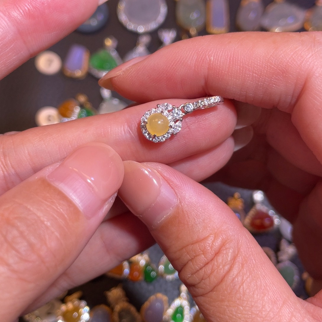 翡翠银S925镶嵌颈饰