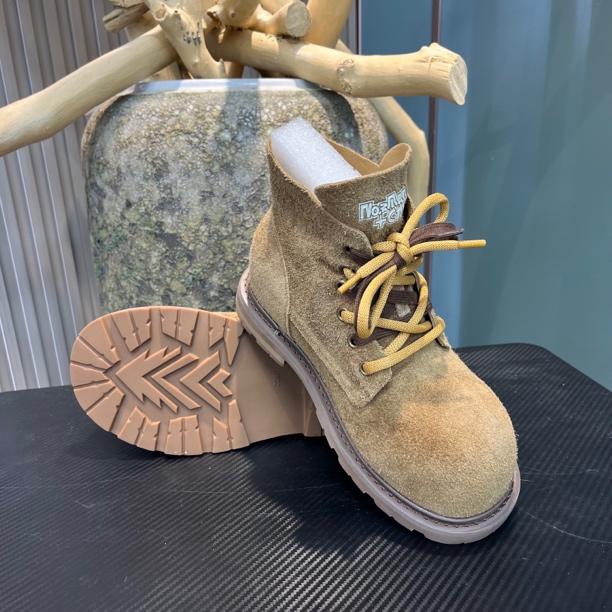 秋季牛反绒百搭英伦风女款高帮复古马丁靴965-1