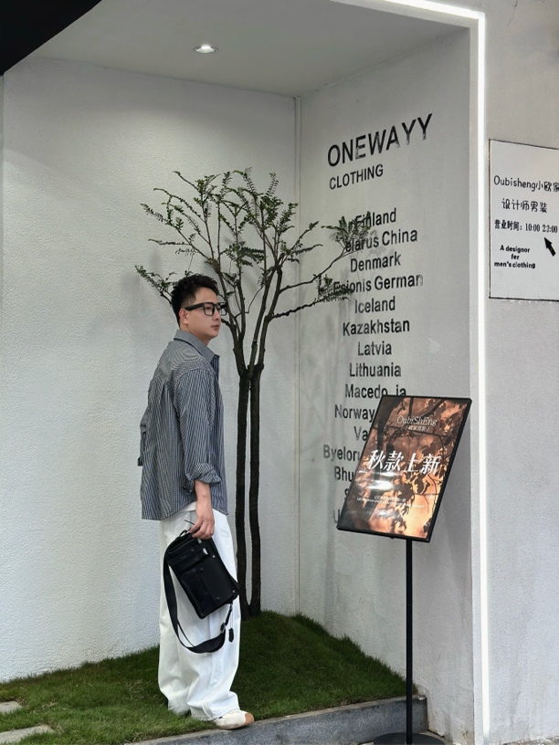 Oubisheng 秋季经典百搭宽松休闲格子长袖衬衫外套