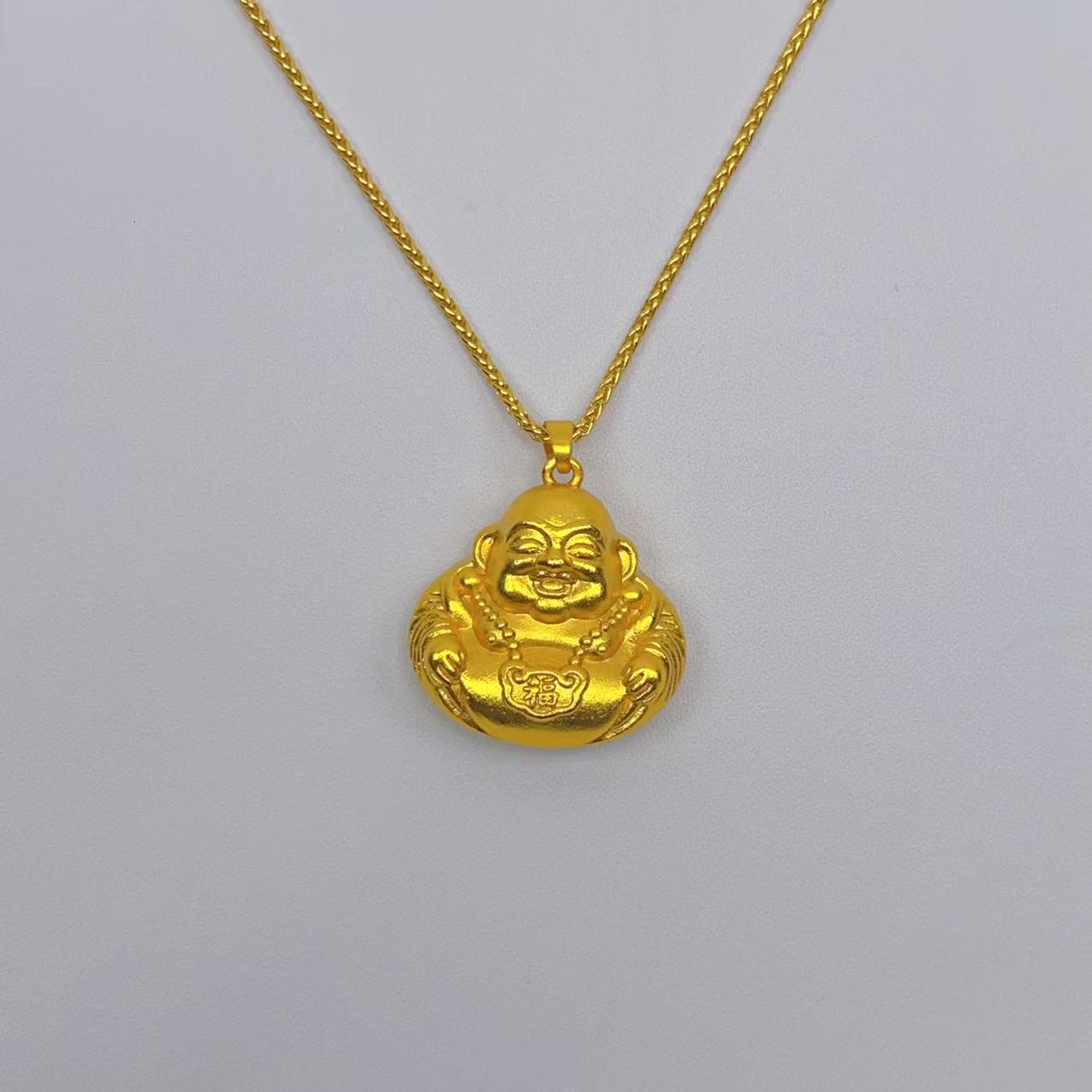 【月月严选】至臻时尚大肚佛公合金吊坠 赠合金链【带礼盒】A036