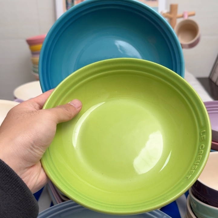 瓷片微瑕2个7英寸燕麦盘