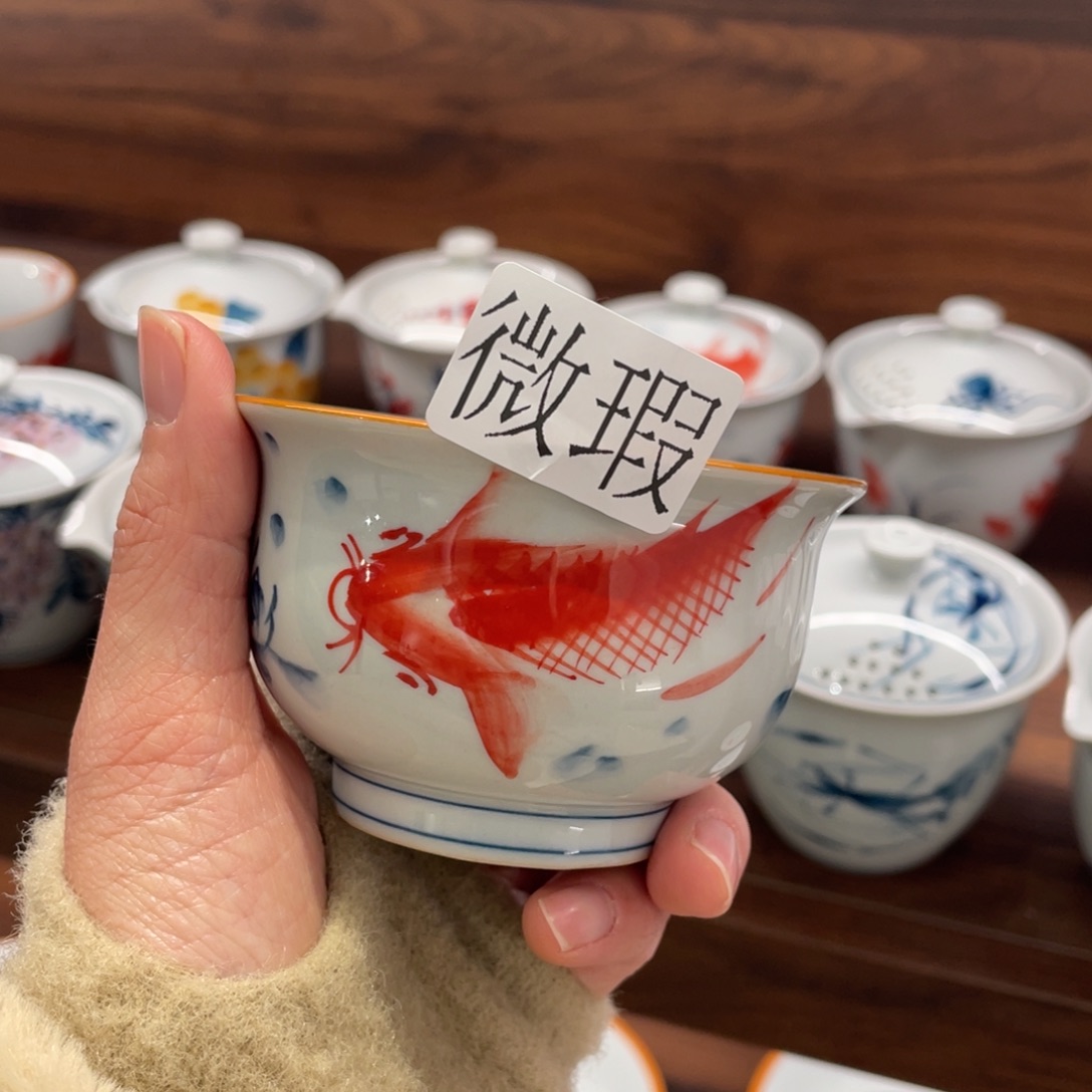 微瑕釉下彩纯手绘