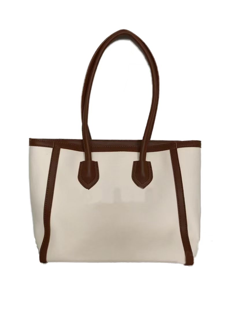 花耐磨托特包单肩包妈妈包包通勤拼色小众时尚撞色休闲通勤潮流