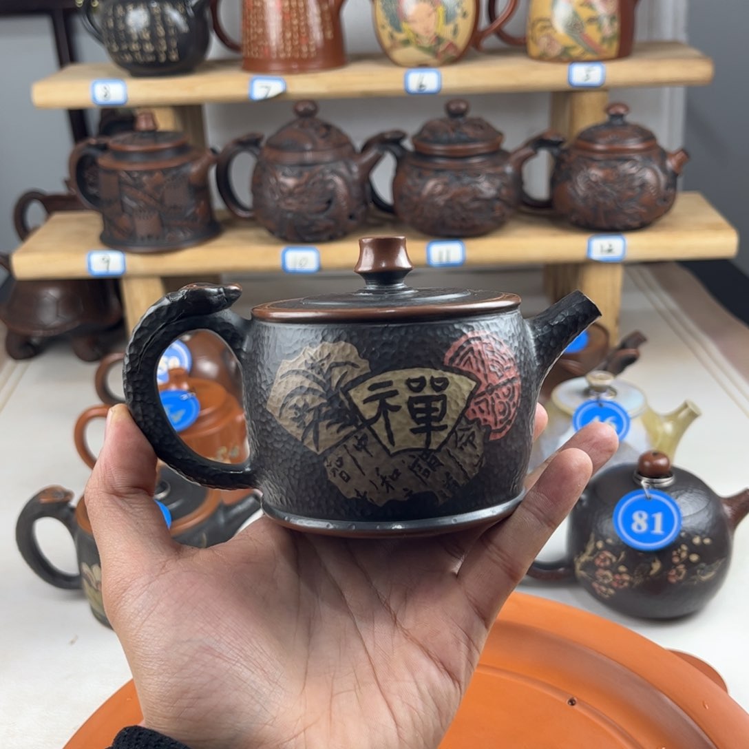 壶200cc 建水紫陶全手工制作，老匠人传承手艺