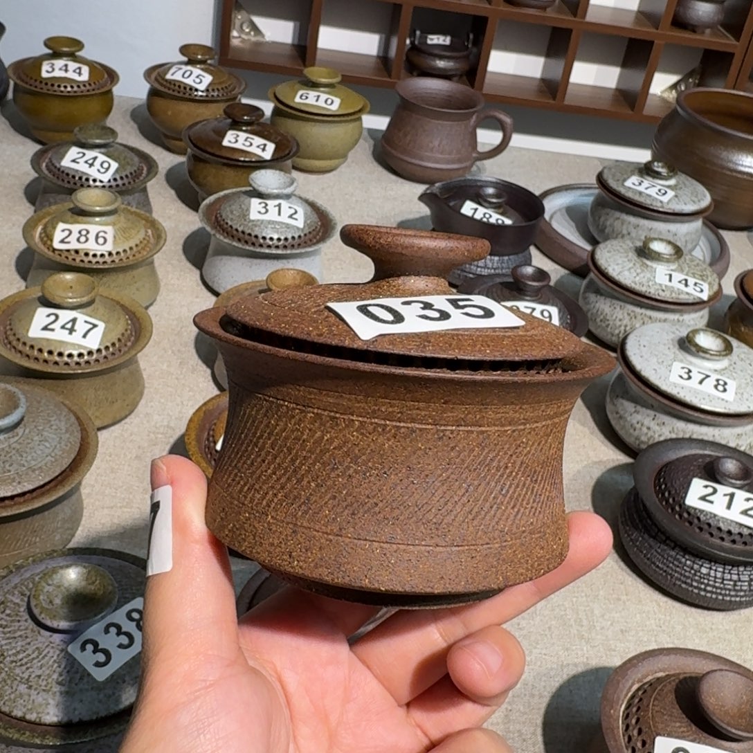 瓷粗瓷茶具素色盖碗