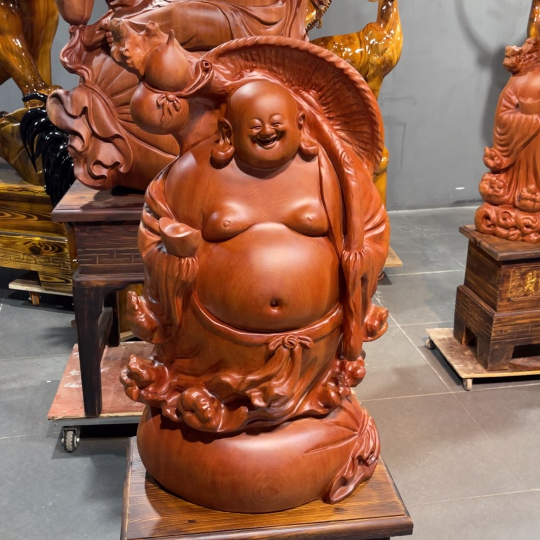 金***子香榧木非洲花梨木弥勒佛