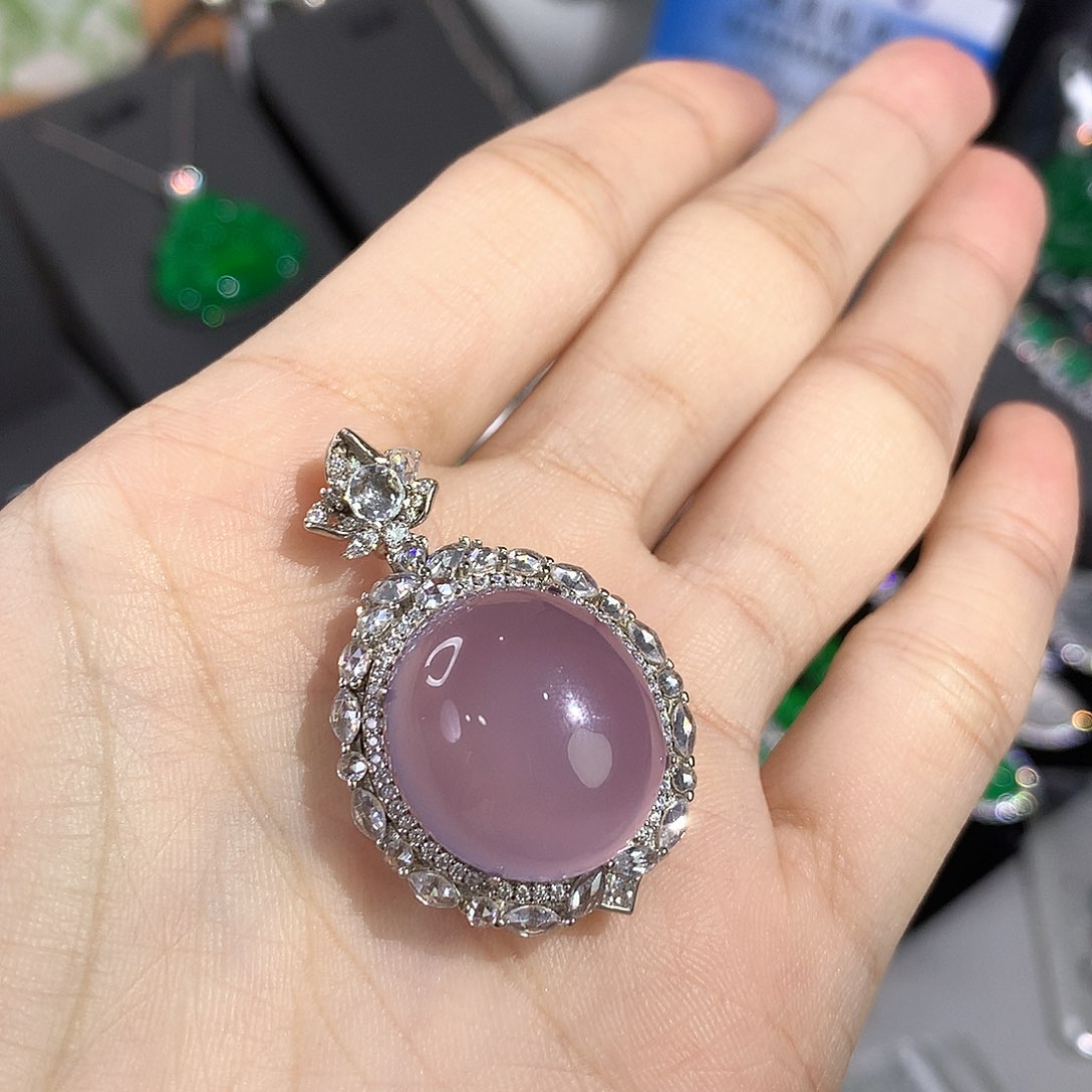 银S925镶嵌颈饰玛瑙/玉髓婉*