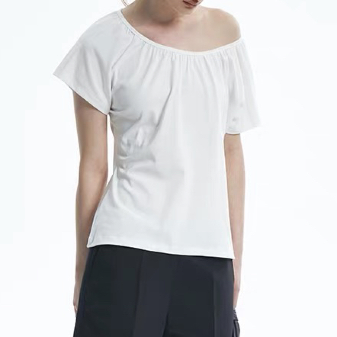 韩国拆包小飞袖显瘦短袖T恤