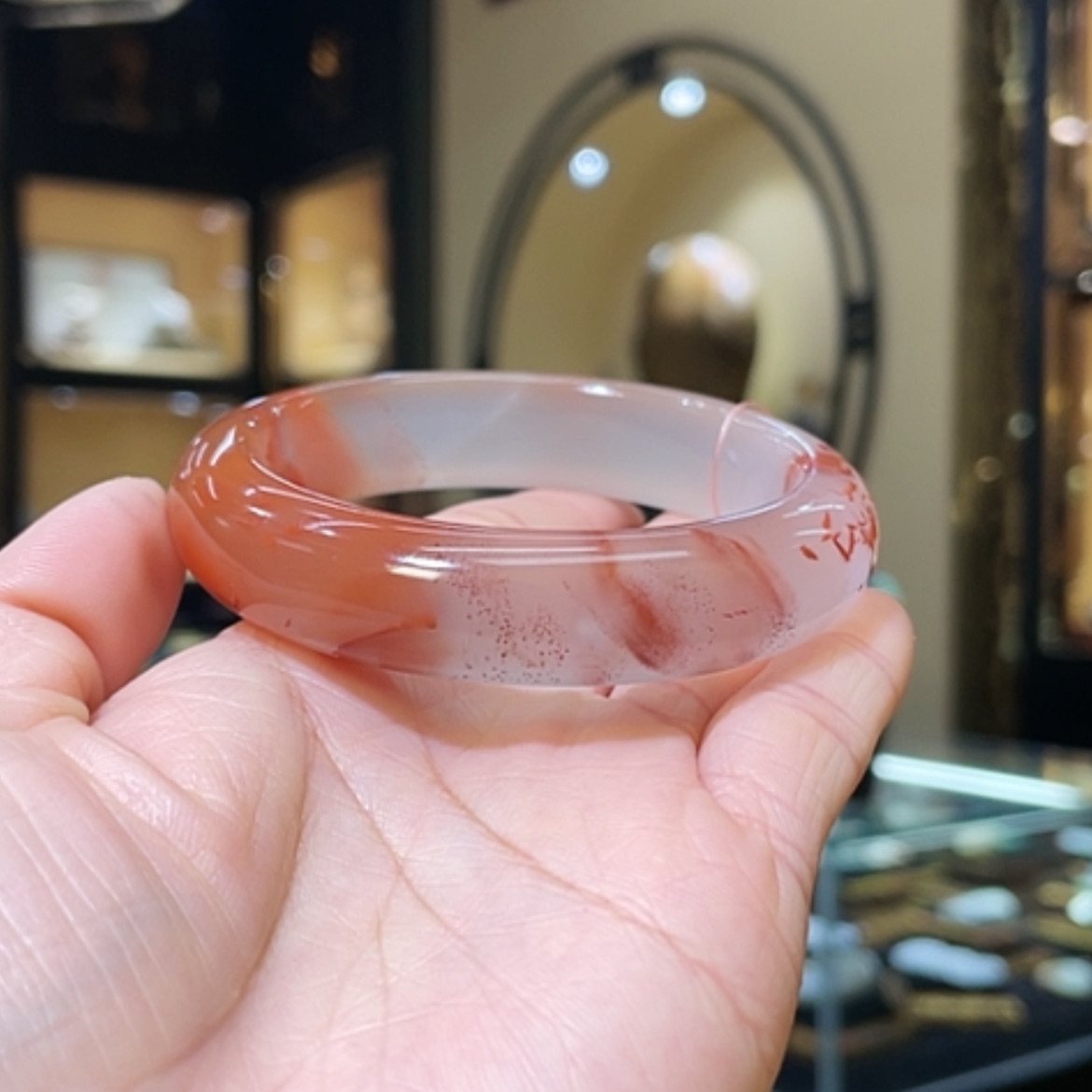 【闪购商品】南红玛瑙手镯未镶嵌57.5#64.6g