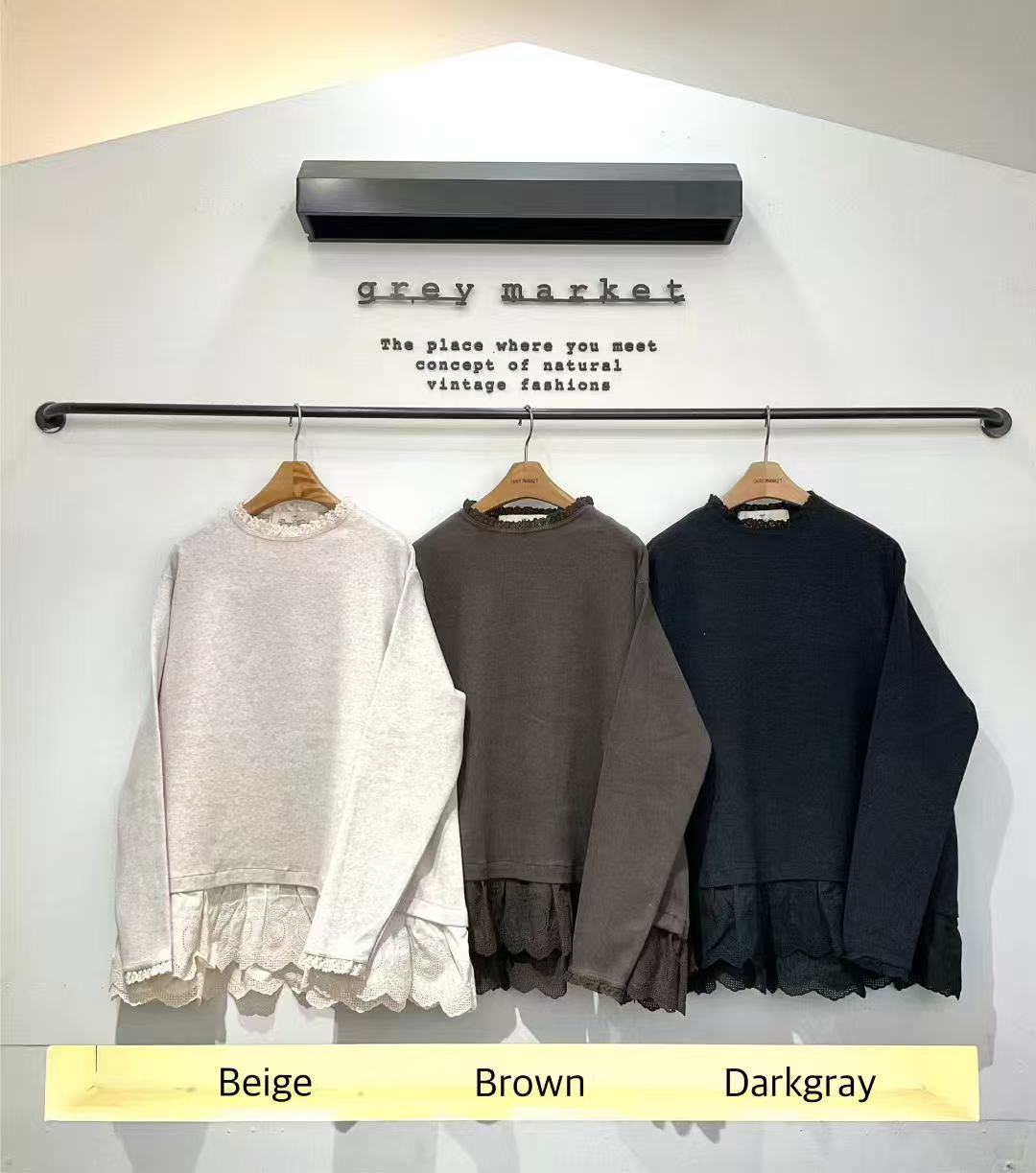  韩国正品不支持退换/蝴蝶结/蕾丝下摆长袖/1212/20-7/32