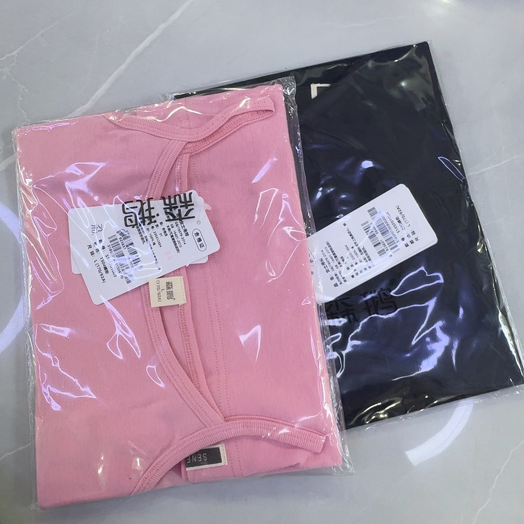 01003粉色黑色两件背心170