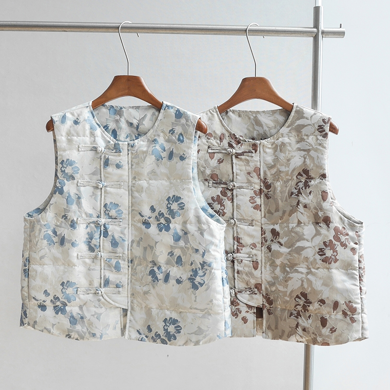 【朵儿studio】90白鸭绒连帽无袖羽绒马甲 D937