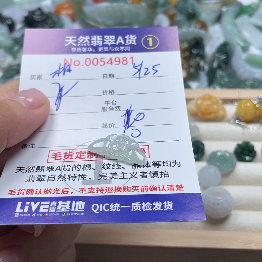 翡翠未镶嵌颈饰柏*