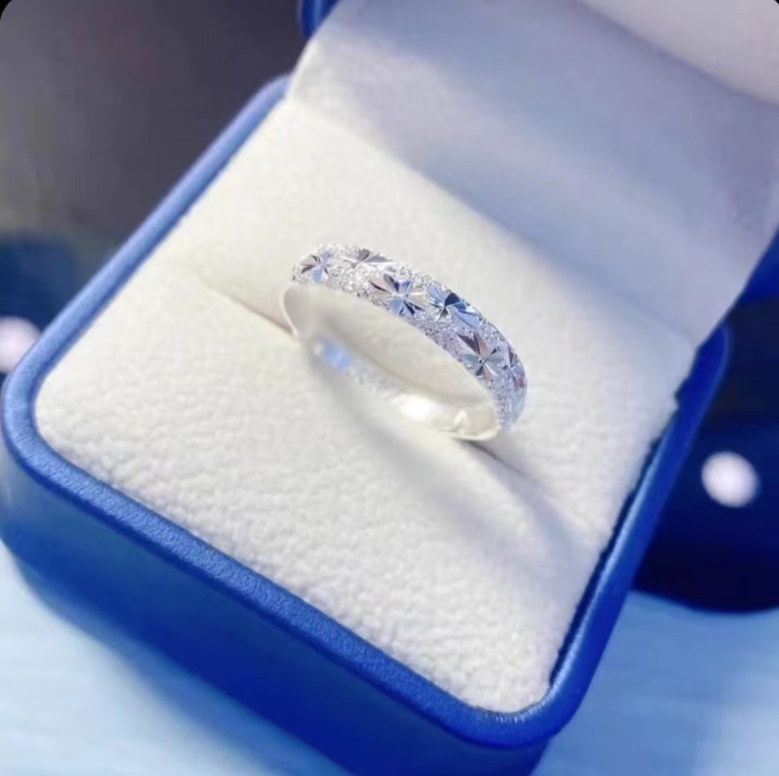 足银戒指 银 满天星戒指 8098